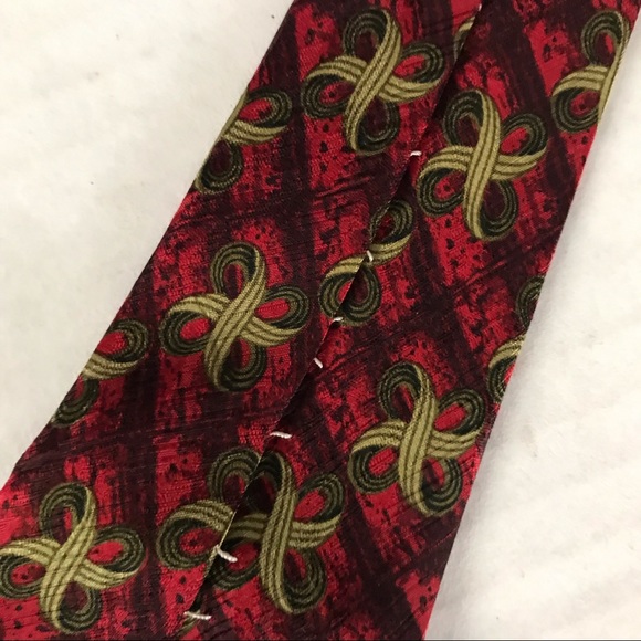 Robert Talbott Silk Tie Best of Class Red & Olive Green - Picture 4 of 8